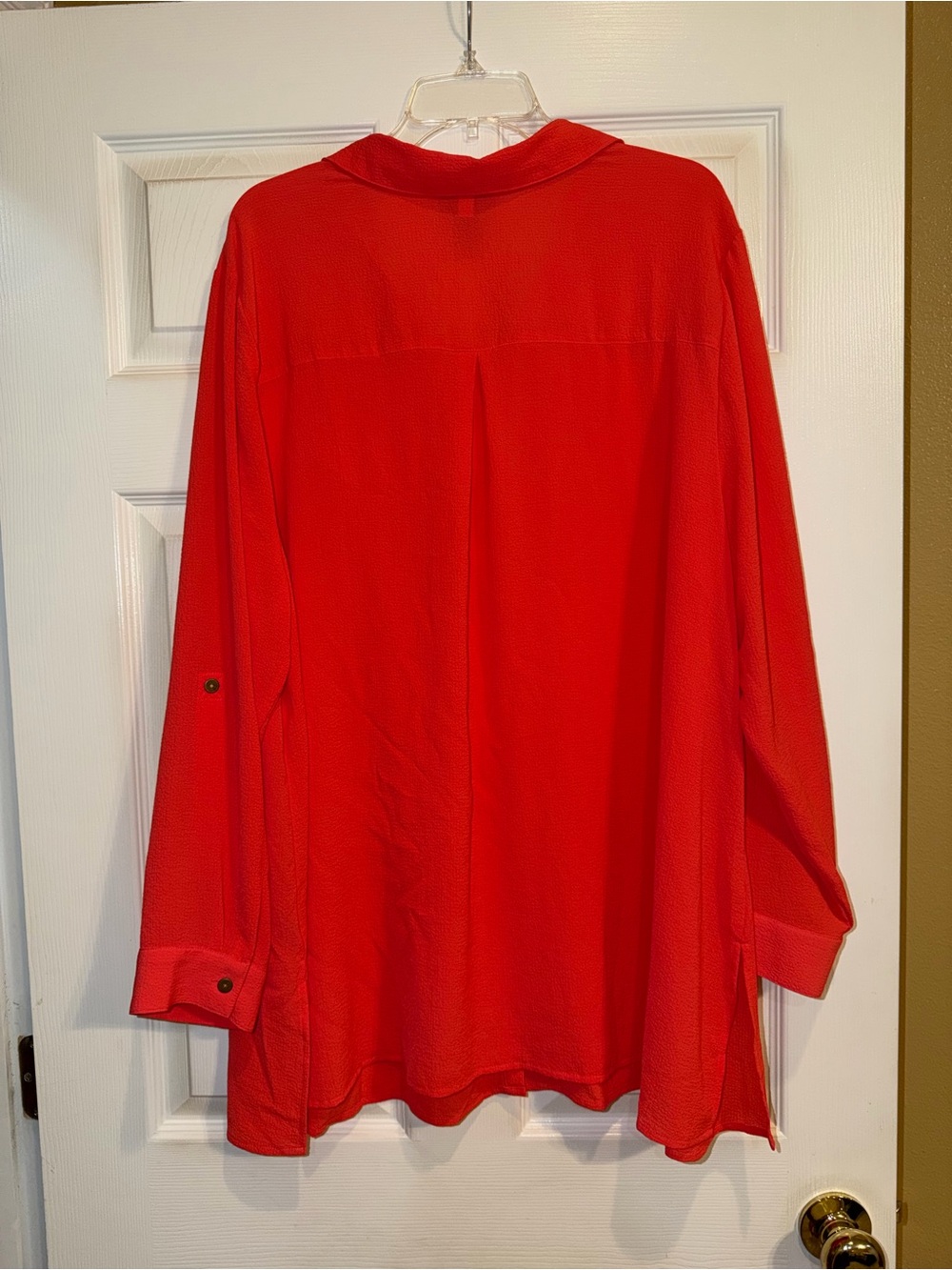 Catherines Red Button-Down Shirt. Size 2X. EUC - Picture 4 of 5